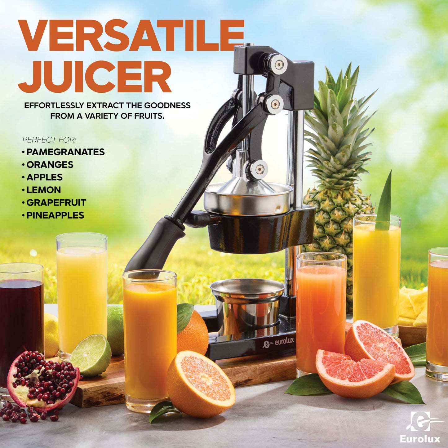 Cast Iron Citrus Juicer with Stainless Steel Cup