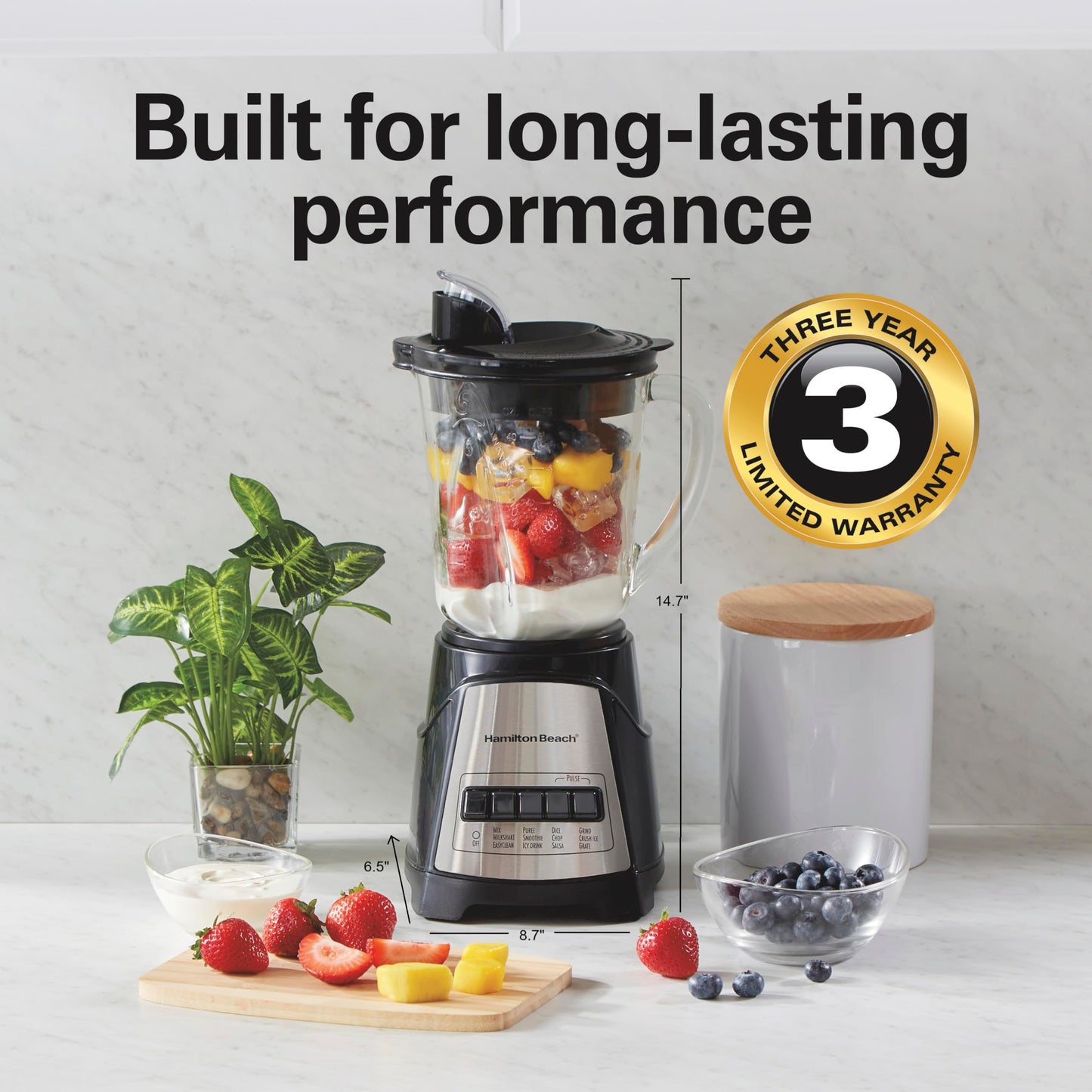 Power Elite Blender with Multi-Function Blending