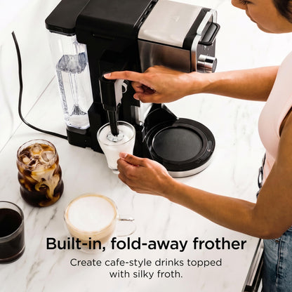 Specialty Drip Coffee Maker with Built-In Frother