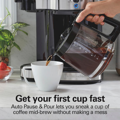 Dual-Brew Coffee Maker with 12-Cup Glass Carafe