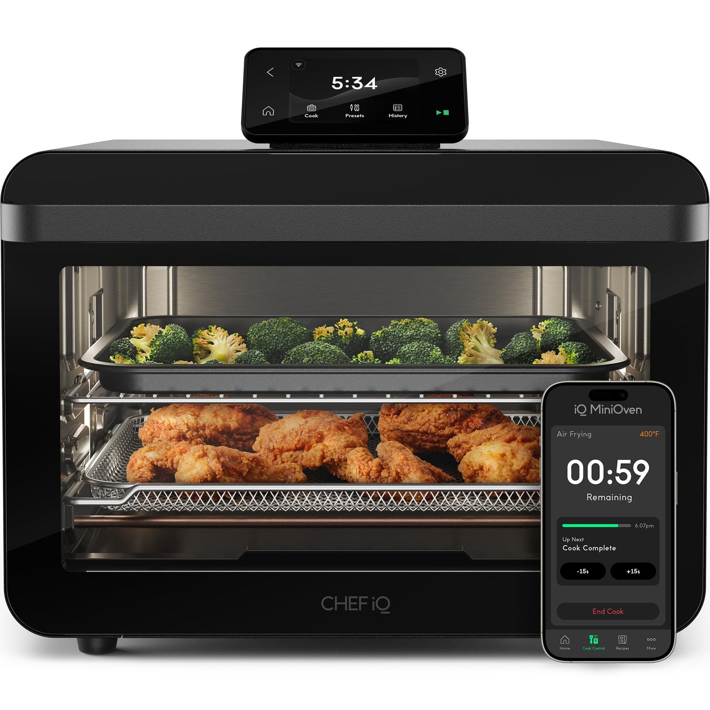 11-in-1 Air Fryer Toaster Oven with Smart Controls