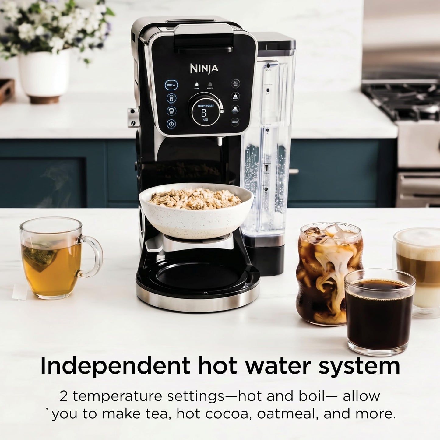 Specialty Drip Coffee Maker with Built-In Frother