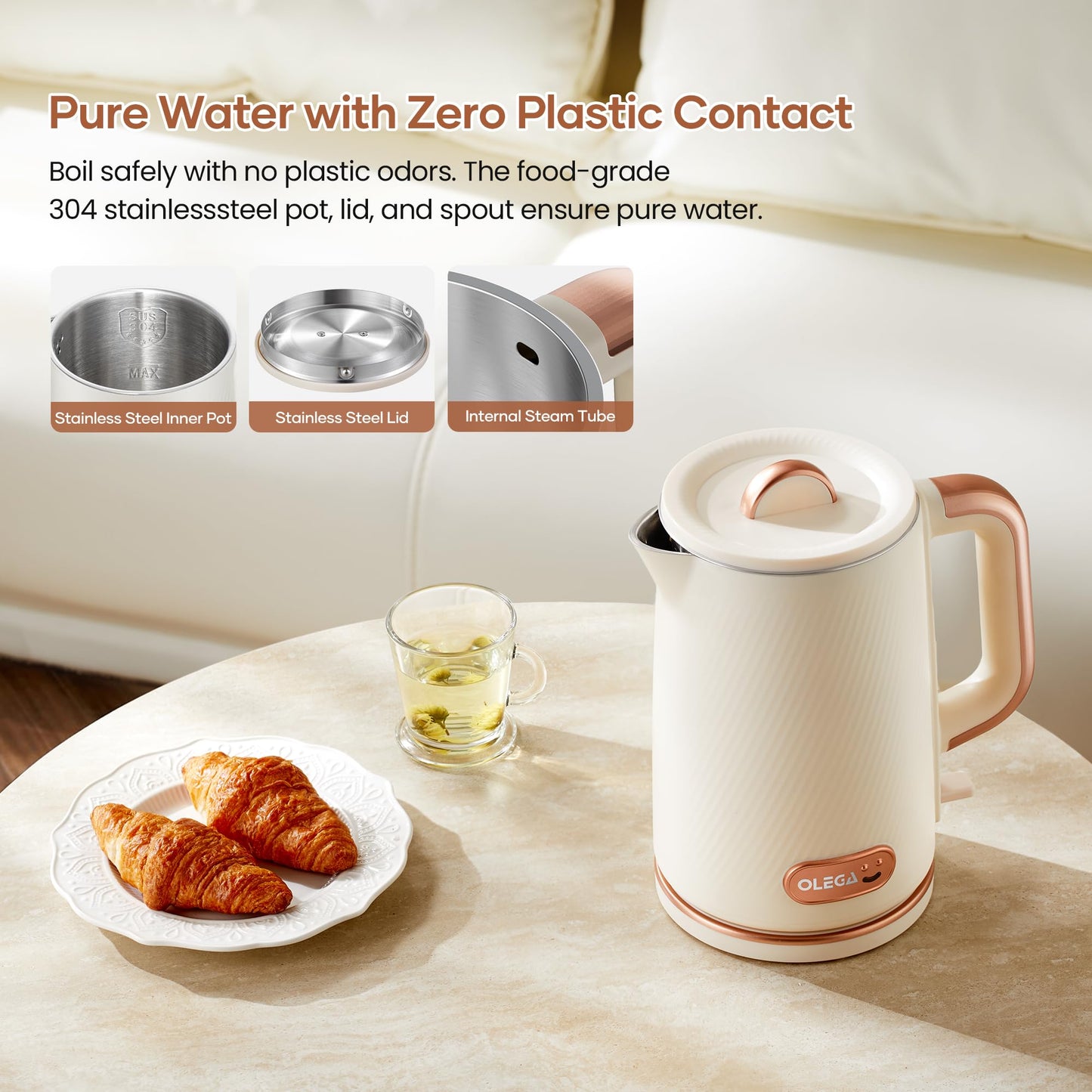 1.5L Electric Kettle with 1200W Fast Boil