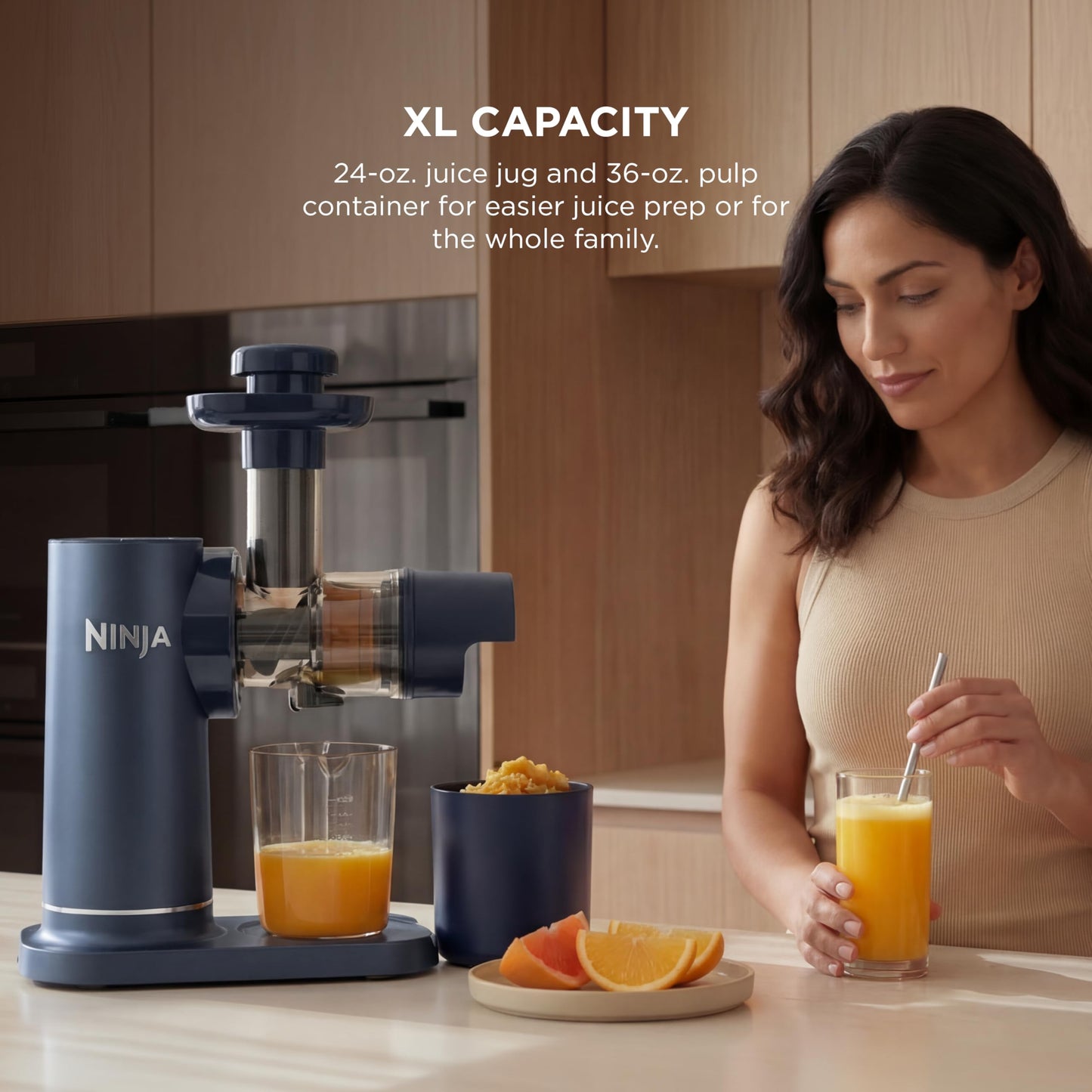 Cold Press Juicer with Adjustable Pulp Control