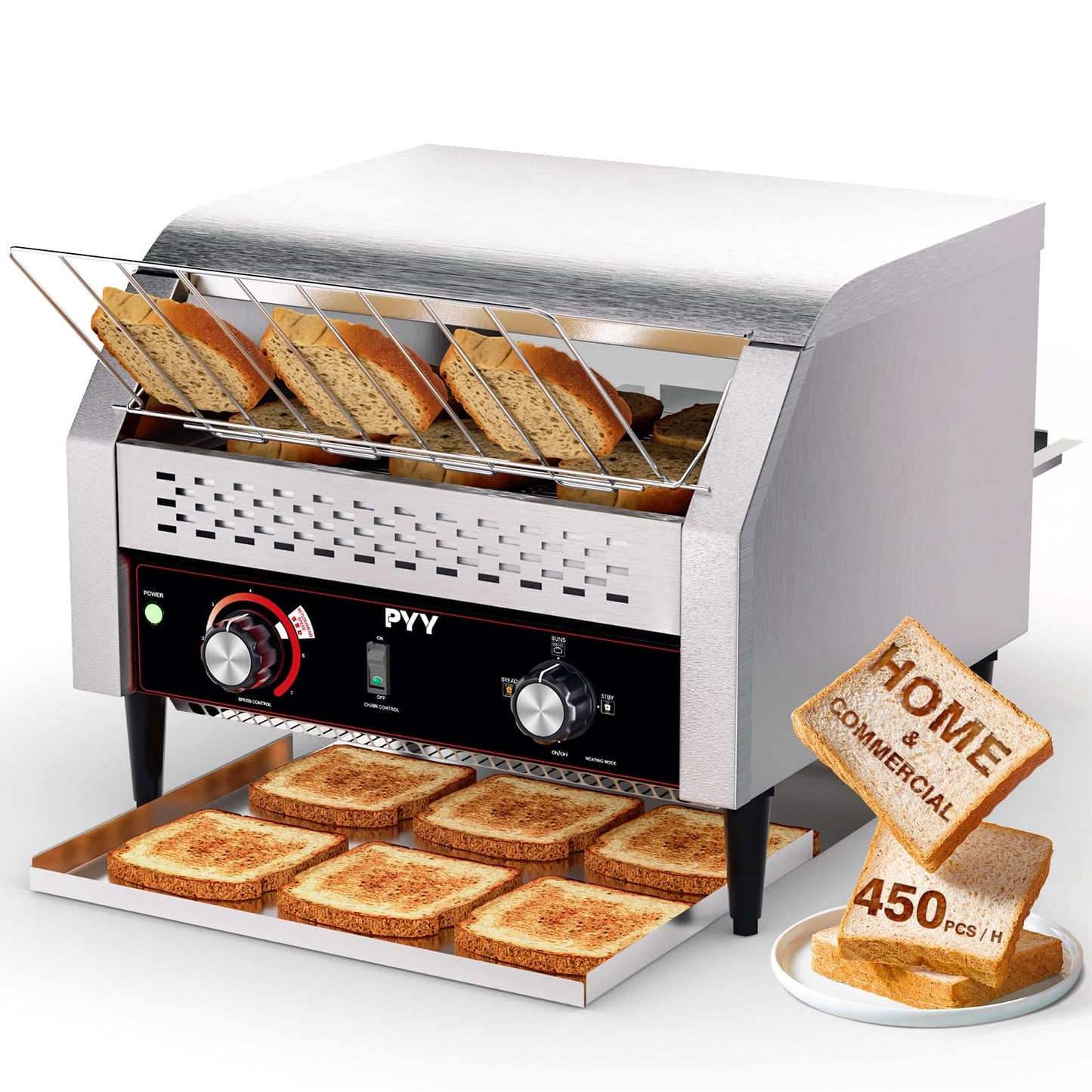 Commercial Conveyor Toaster with Stainless Steel Build