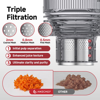 Cold Press Juicer with 6-Inch Wide Feed Chute