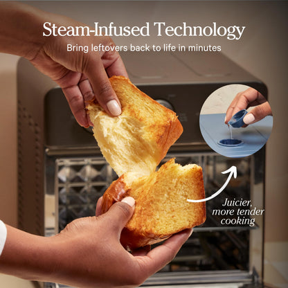 Compact Air Fryer Toaster Oven with Steam Infusion