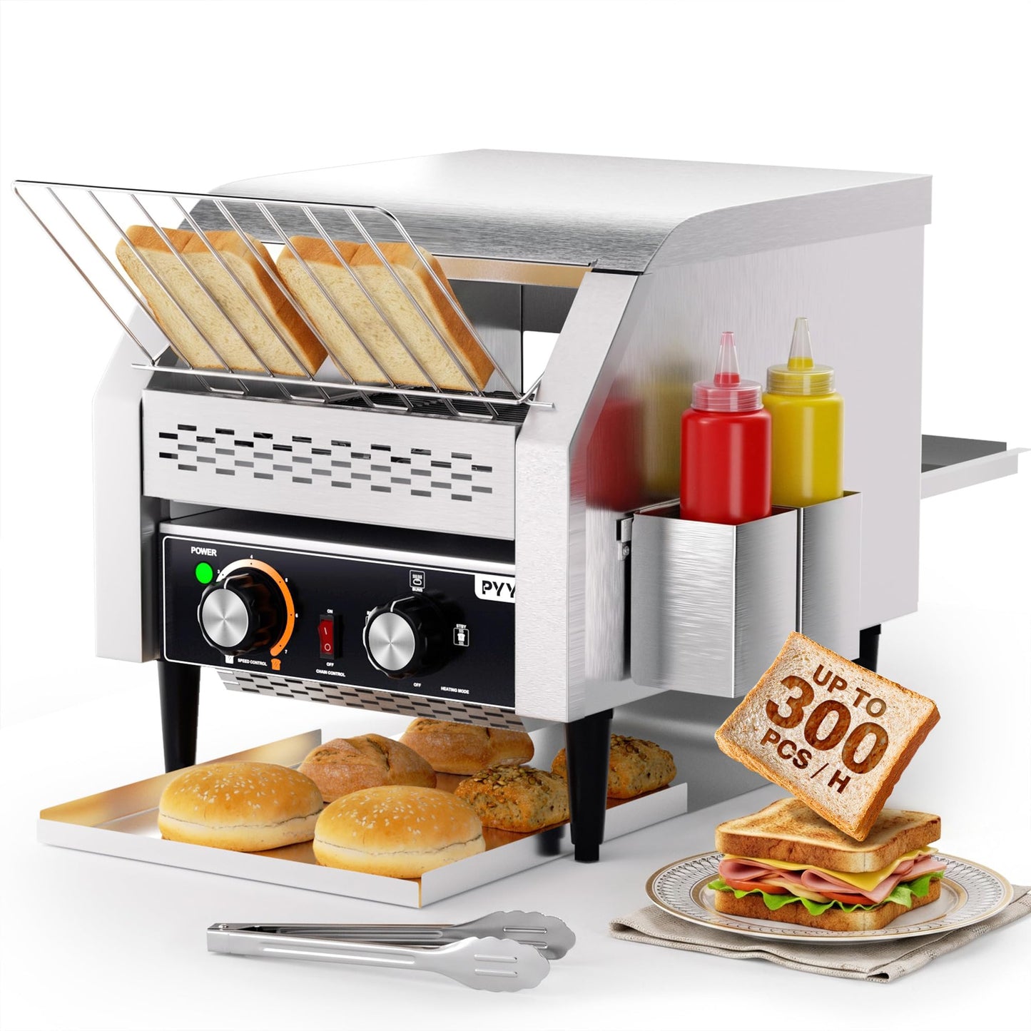 Commercial Conveyor Toaster with Stainless Steel Build