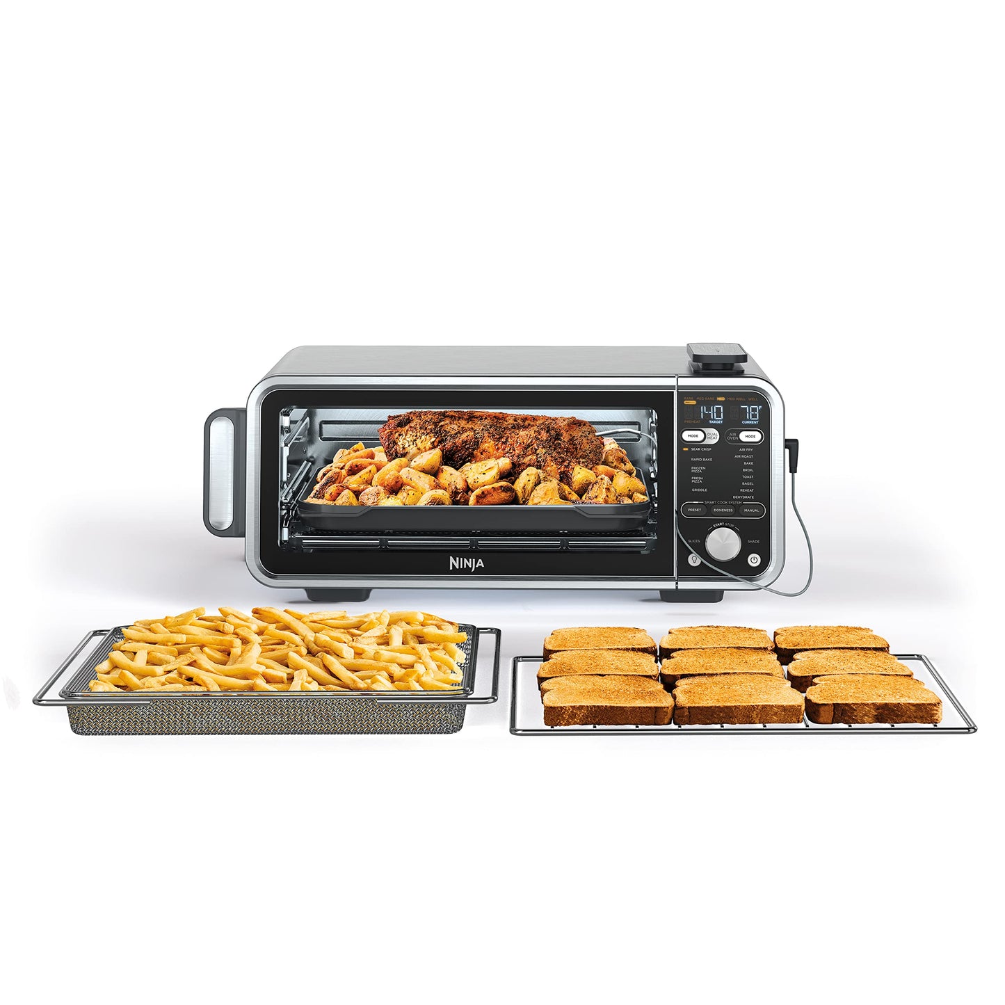 8-in-1 Air Fryer Toaster Oven with Flip-Up Design
