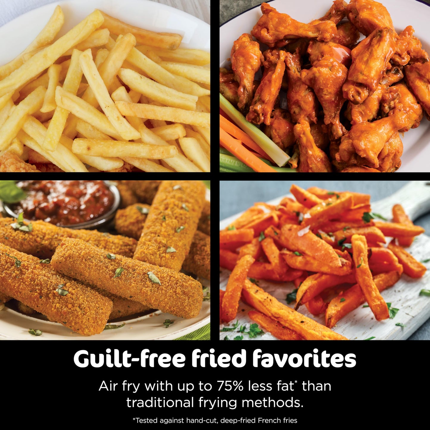 Dual-Zone Air Fryer with Smart Finish Cooking