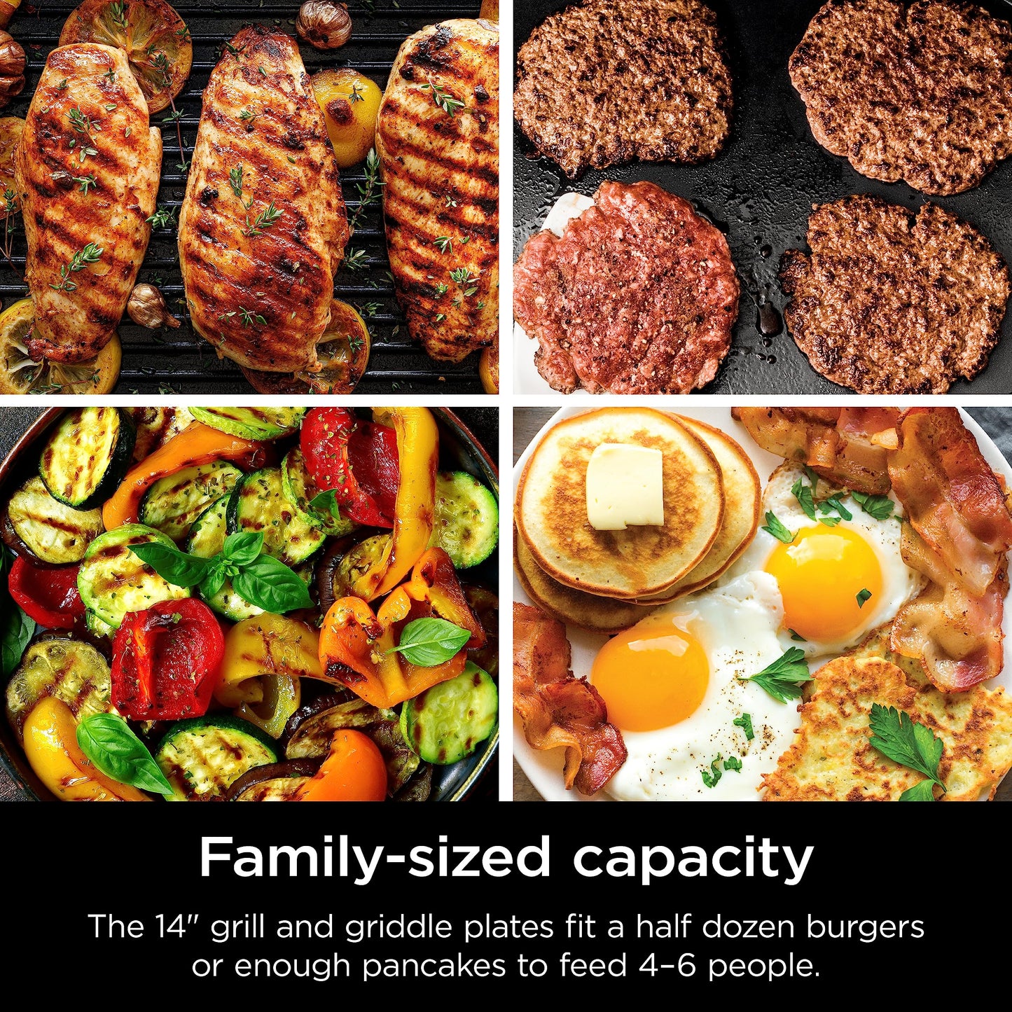 14-Inch Electric Griddle & Indoor Grill